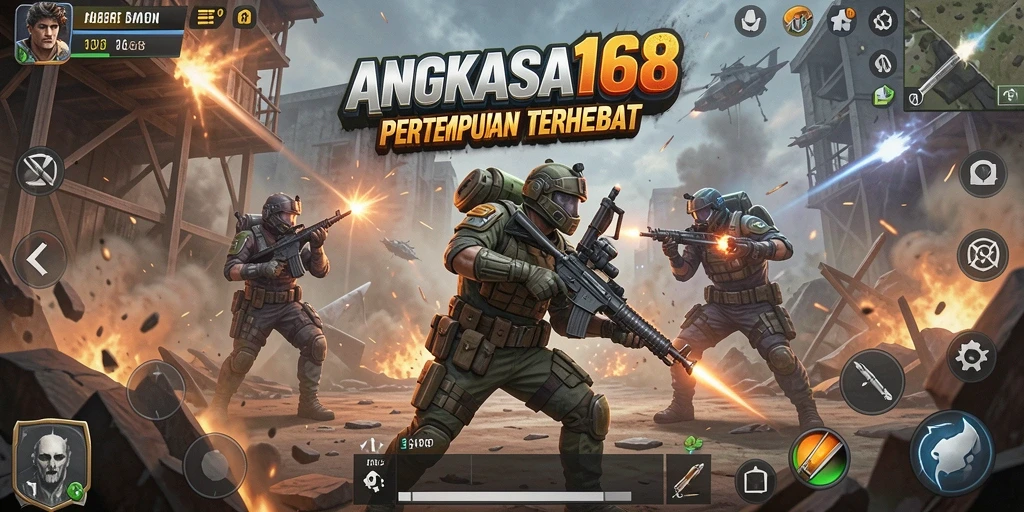 Gameplay seru dalam pertempuran Battle Royale di ANGKASA168.