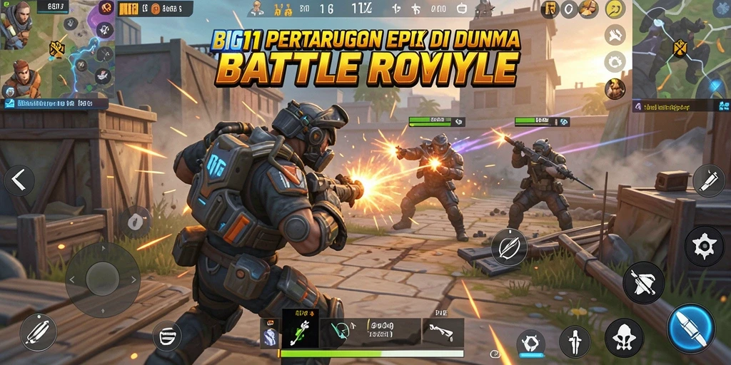 Tampilan pertandingan seru di BIG11 dengan aksi Battle Royale yang mendebarkan.