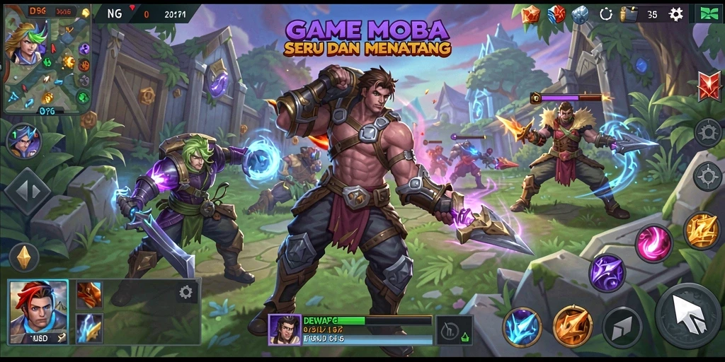 Tampilan gameplay seru dari DEWAPG di arena pertempuran.