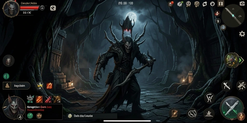 Gameplay menegangkan DKK dengan suasana mencekam dan monster menyeramkan.