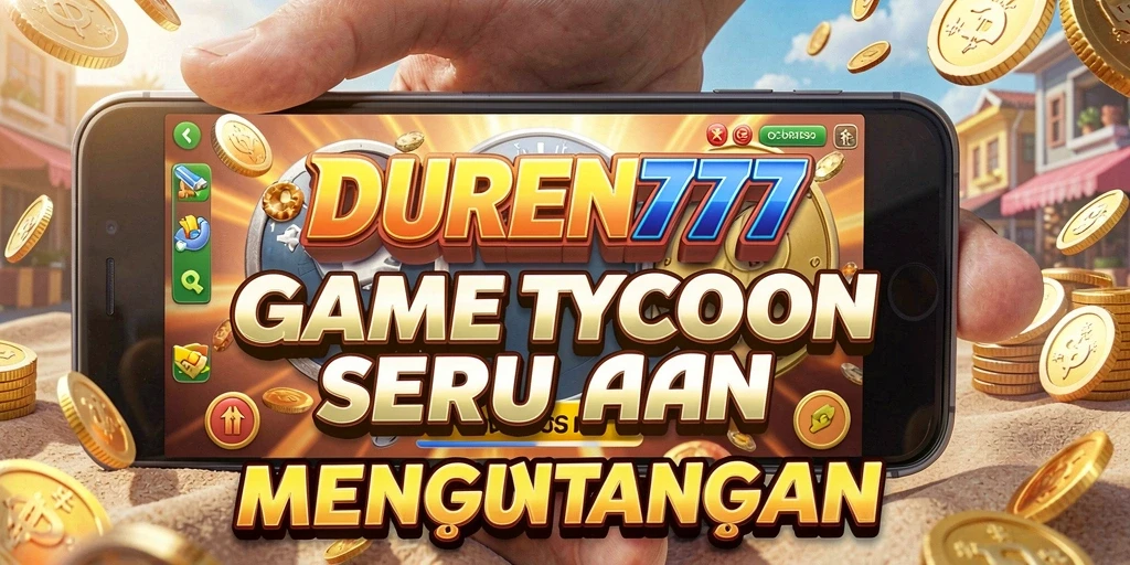 Tampilan gameplay menarik DUREN777 dalam gaya Tycoon.