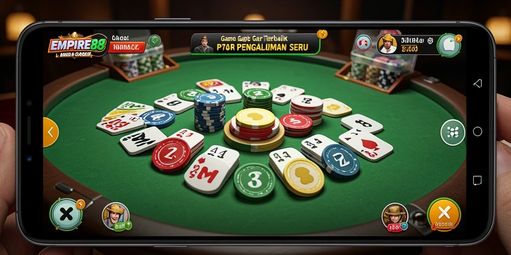 Screenshot gameplay seru EMPIRE88 dalam permainan Gaple.