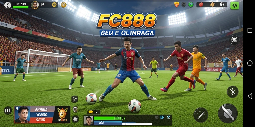 Tampilan seru dari gameplay FC888 yang penuh aksi olahraga.