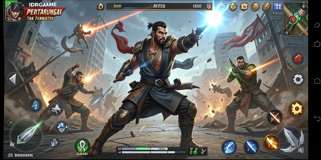 Tampilan gameplay IDRGAME yang mendebarkan dan penuh aksi.