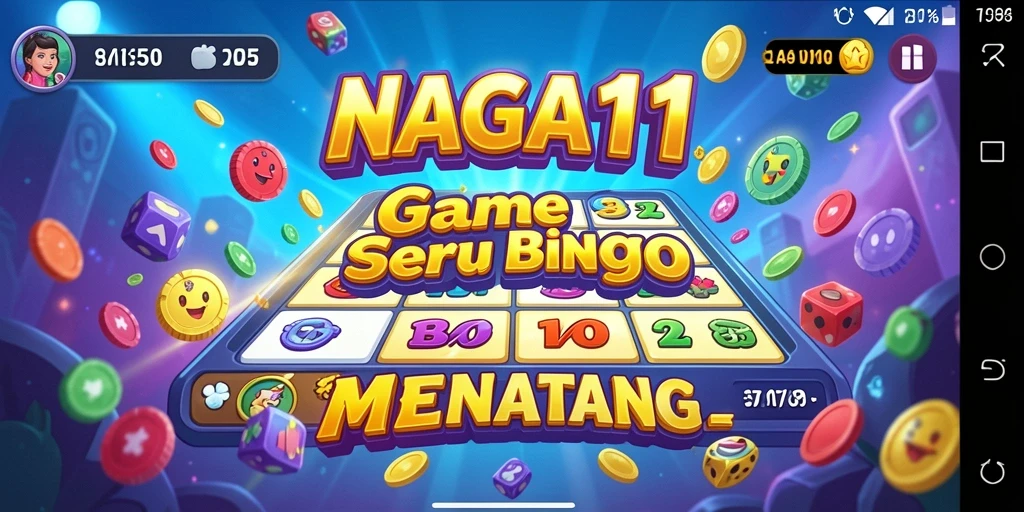 Tampilan gameplay seru dalam NAGA11, menampilkan pengalaman Bingo interaktif.
