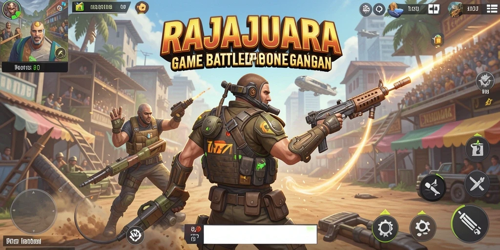 Tangkapan layar menampilkan aksi seru dalam gameplay RAJAJUARA.