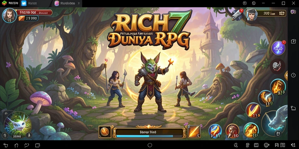 Tampilan gameplay menakjubkan dalam dunia fantasi RPG.