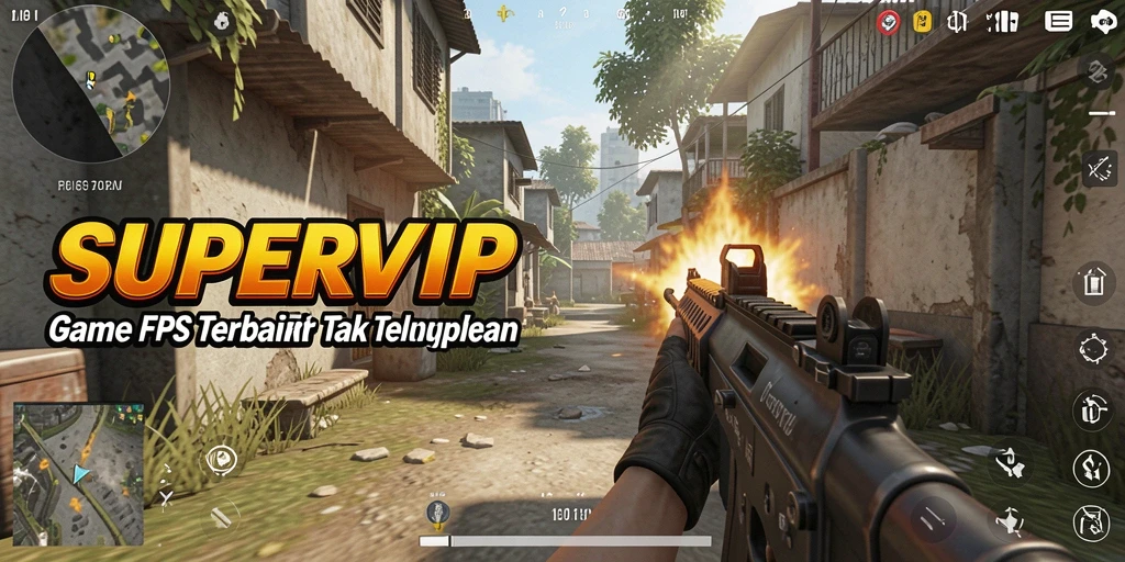 Gameplay seru dalam pertempuran FPS di SUPERVIP.