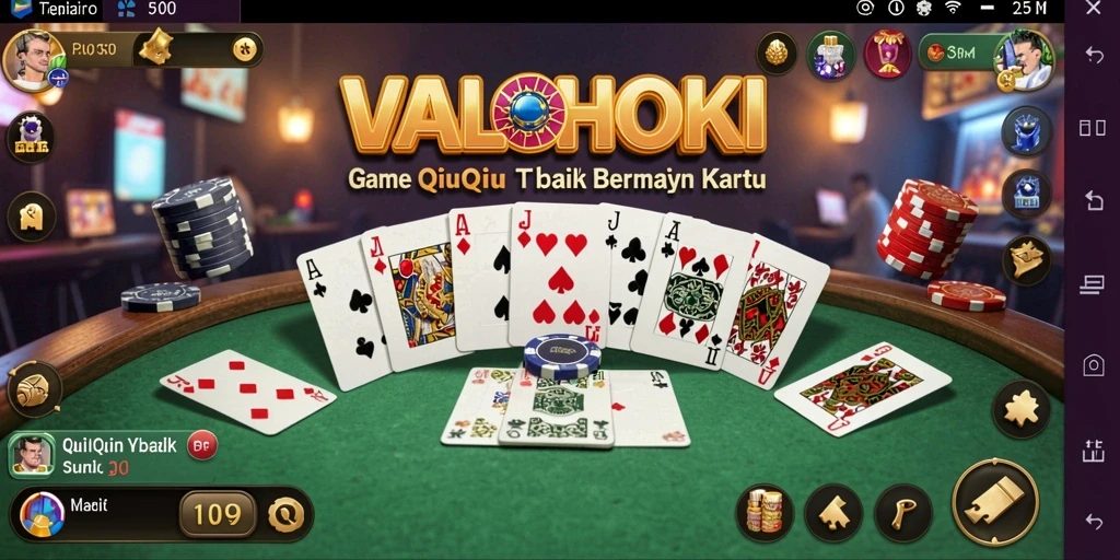 Tampilan gameplay menarik dari VALOHOKI dengan aksi kartu yang seru.